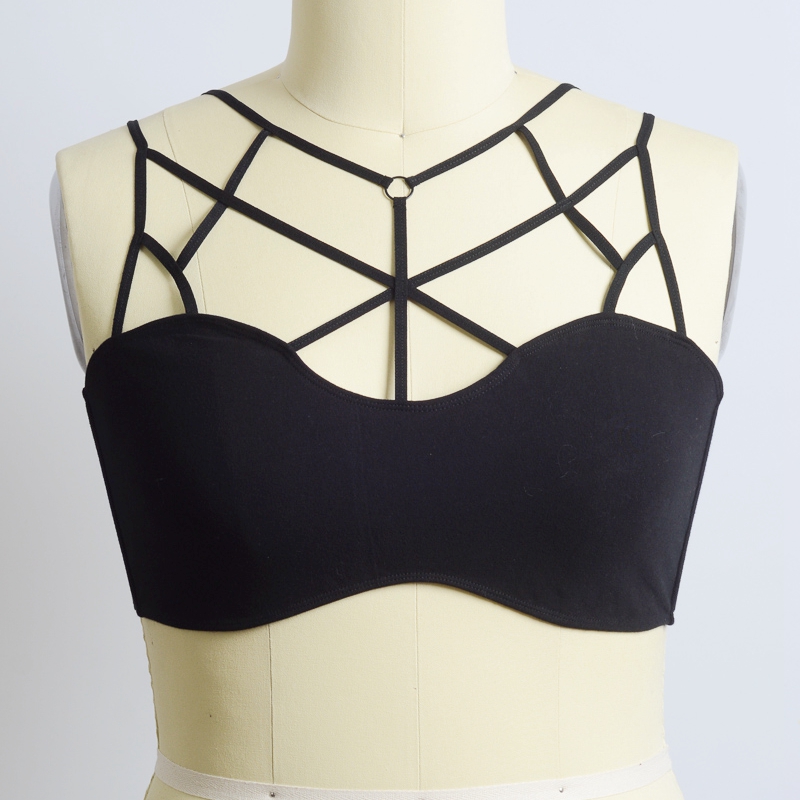 GA-5526Plus 크로 셰 뜨개질 데이지 Longline Bralette.